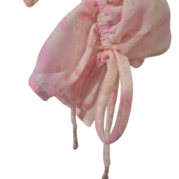 Tularosa Women's Cream & Pink Poly Georgette Top NEW - Picture 5 of 15